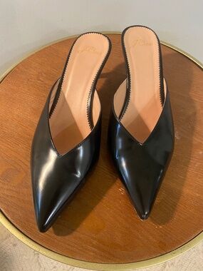 J. Crew leather kitten heel mules